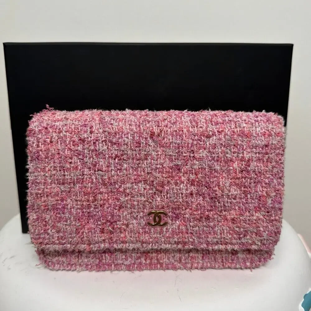 CHANEL Tweed Wallet On Chain Bag
